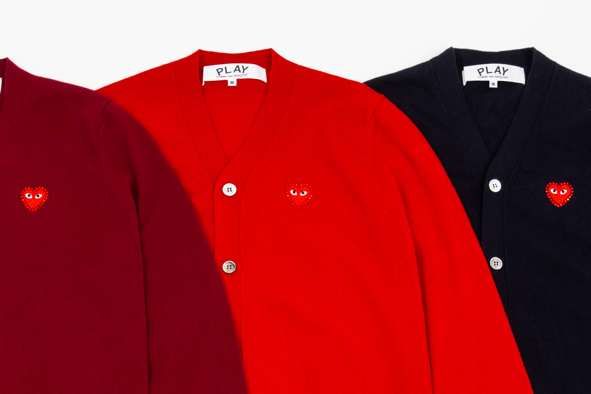 PLAY COMME des GARÇONS プレイ コム デ ギャルソン ラインストーン ニット