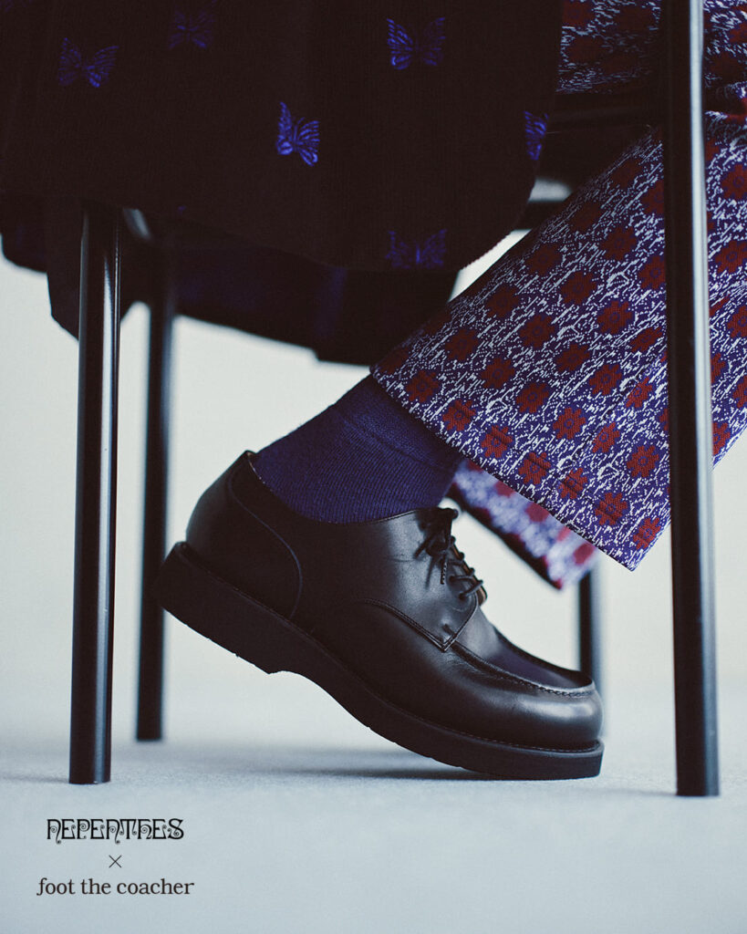 NEPENTHES とfoot the coacher によるコラボレーションレザーシューズ