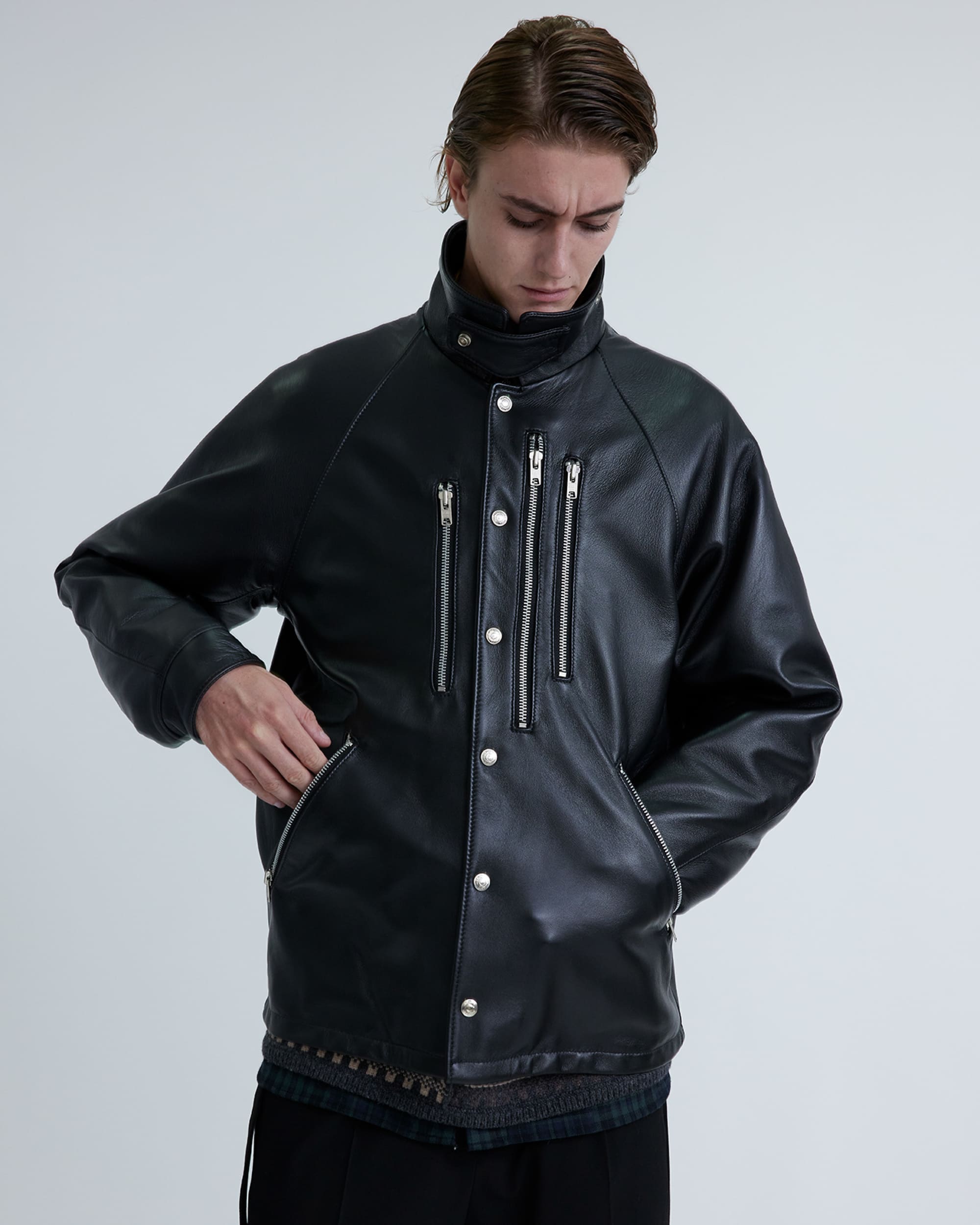 Schott ショット 相澤陽介 White Mountaineering ホワイトマウンテニアリング レザーコーチジャケット