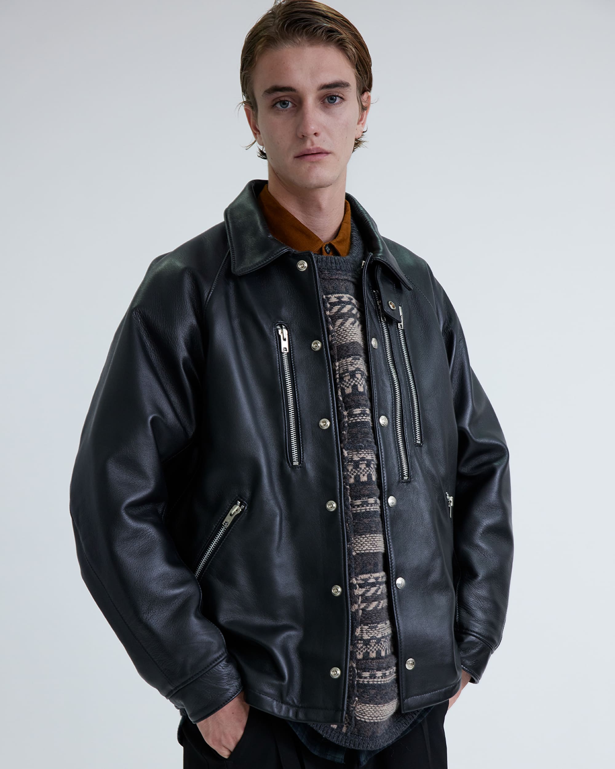 Schott ショット 相澤陽介 White Mountaineering ホワイトマウンテニアリング レザーコーチジャケット